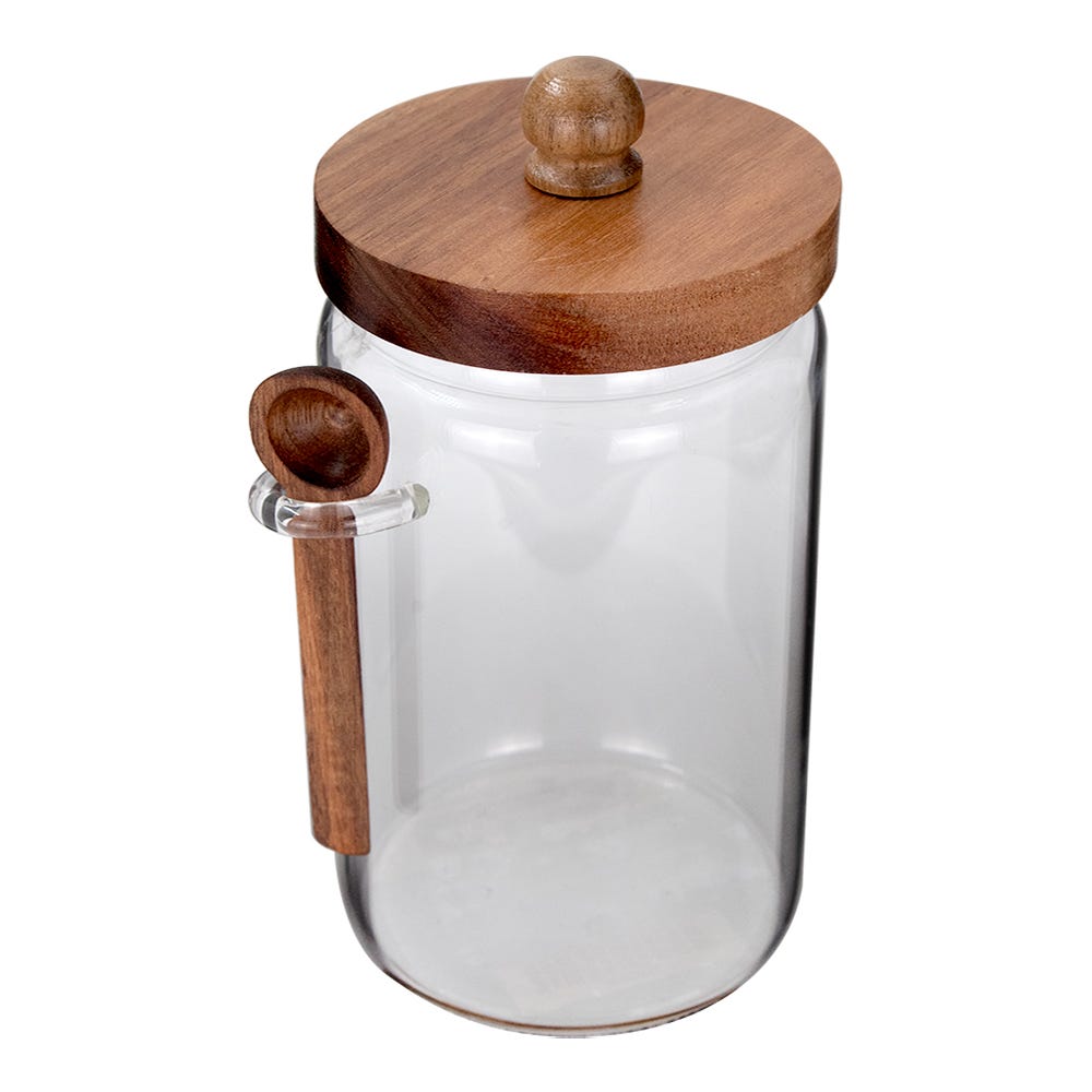 Frasco de borosilicato con tapa y cuchara de acacia 750 ml 23SGPG9DSYQXSM-1 Home Sweet Home