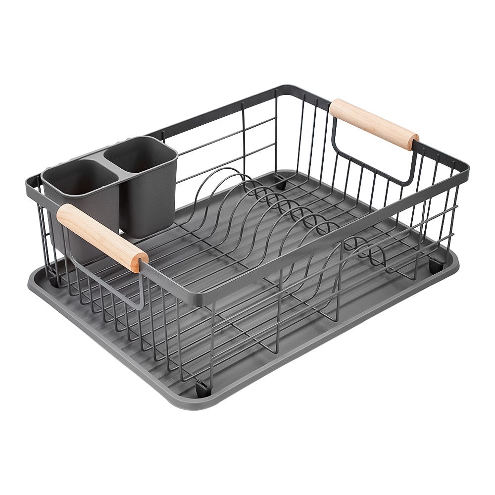 Escurridor de hierro pintado con charola de plástico ATDS002 Home Sweet Home