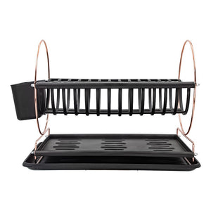 Escurridor de alambre con charola y porta cubiertos de plástico ATDS2789 Home Sweet Home