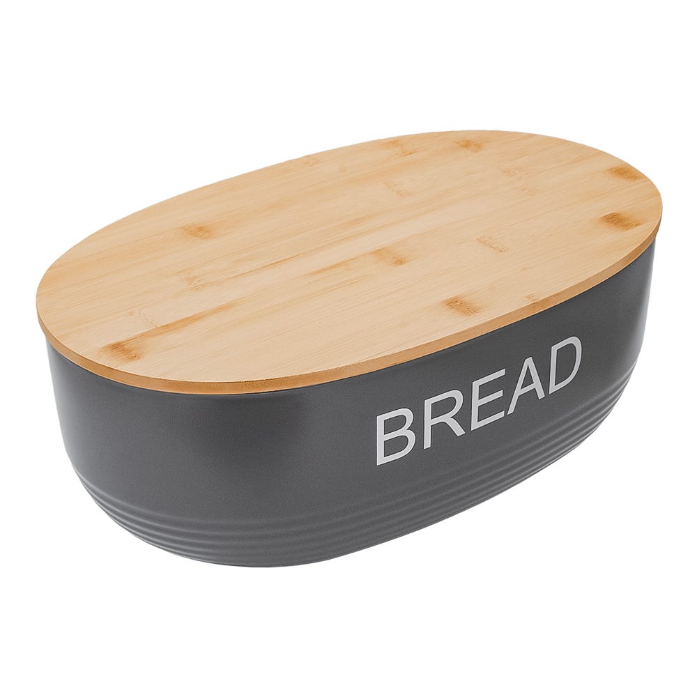 Juego de 4 contenedores de poliestireno con tapa de bambú Home Sweet Home