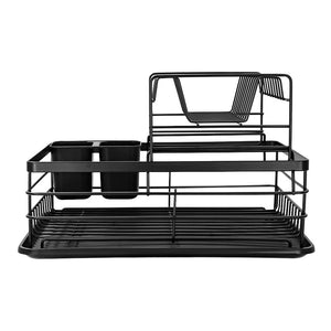 Escurridor de hierro con charola y porta cubiertos negro A1570 Home Sweet Home