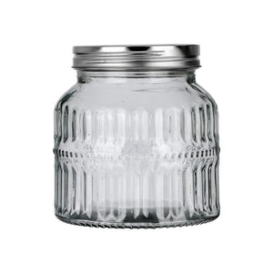 Frasco de vidrio con tapa metálica 600 ml S02-0593-12-AE Home Sweet Home