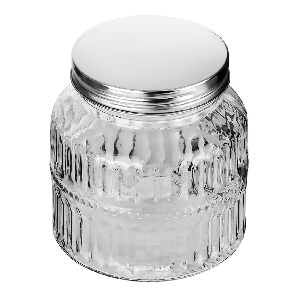 Frasco de vidrio con tapa metálica 600 ml S02-0593-12-AE Home Sweet Home