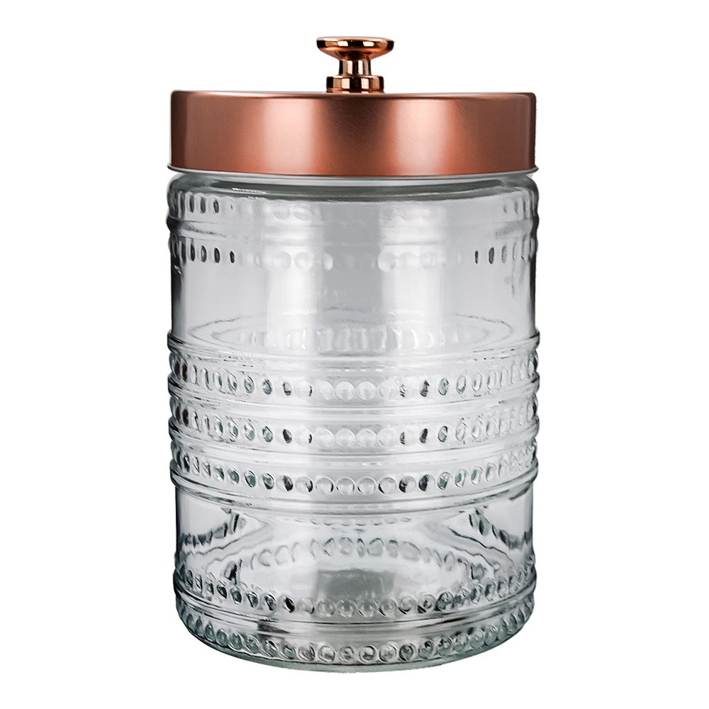 Frasco de vidrio con tapa de madera 1.2 L S02-1089DE-17-AE Home Sweet Home