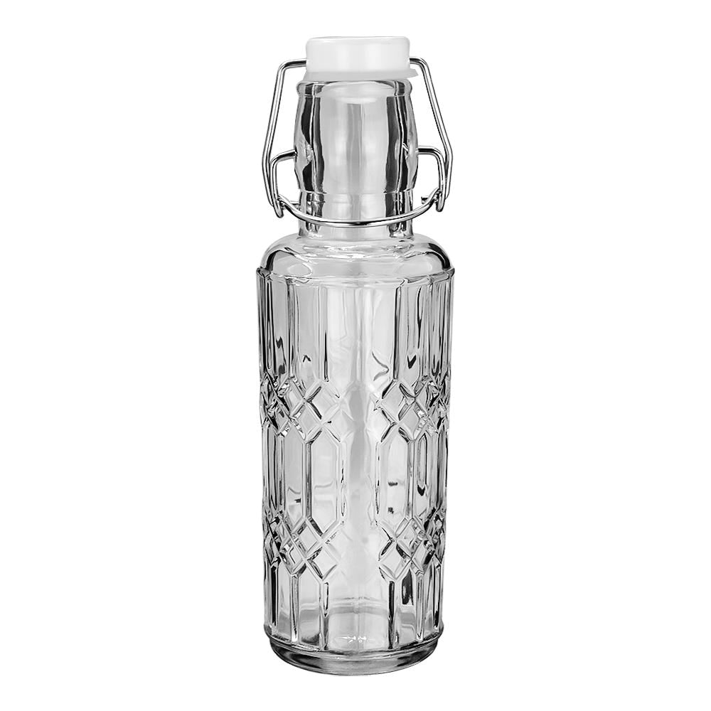 Botella de vidrio con tapón de clip 240 ml S16-0471-19-AH Home Sweet Home