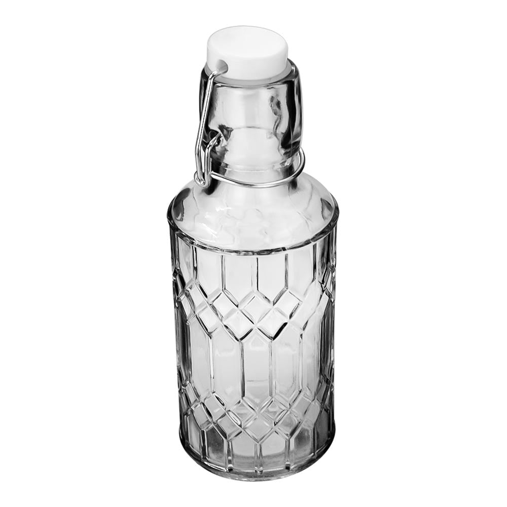 Botella de vidrio con tapón de clip 400 ml S16-0471-20 Home Sweet Home