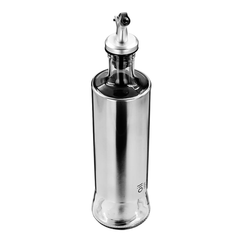 Botella de vidrio con dispensador y cobertura metálica 500 ml S58-0007-25-HP Home Sweet Home