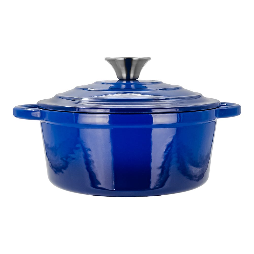 Olla de hierro fundido acabado peltre con tapa 20.1 cm ATA20 Qualité Premium