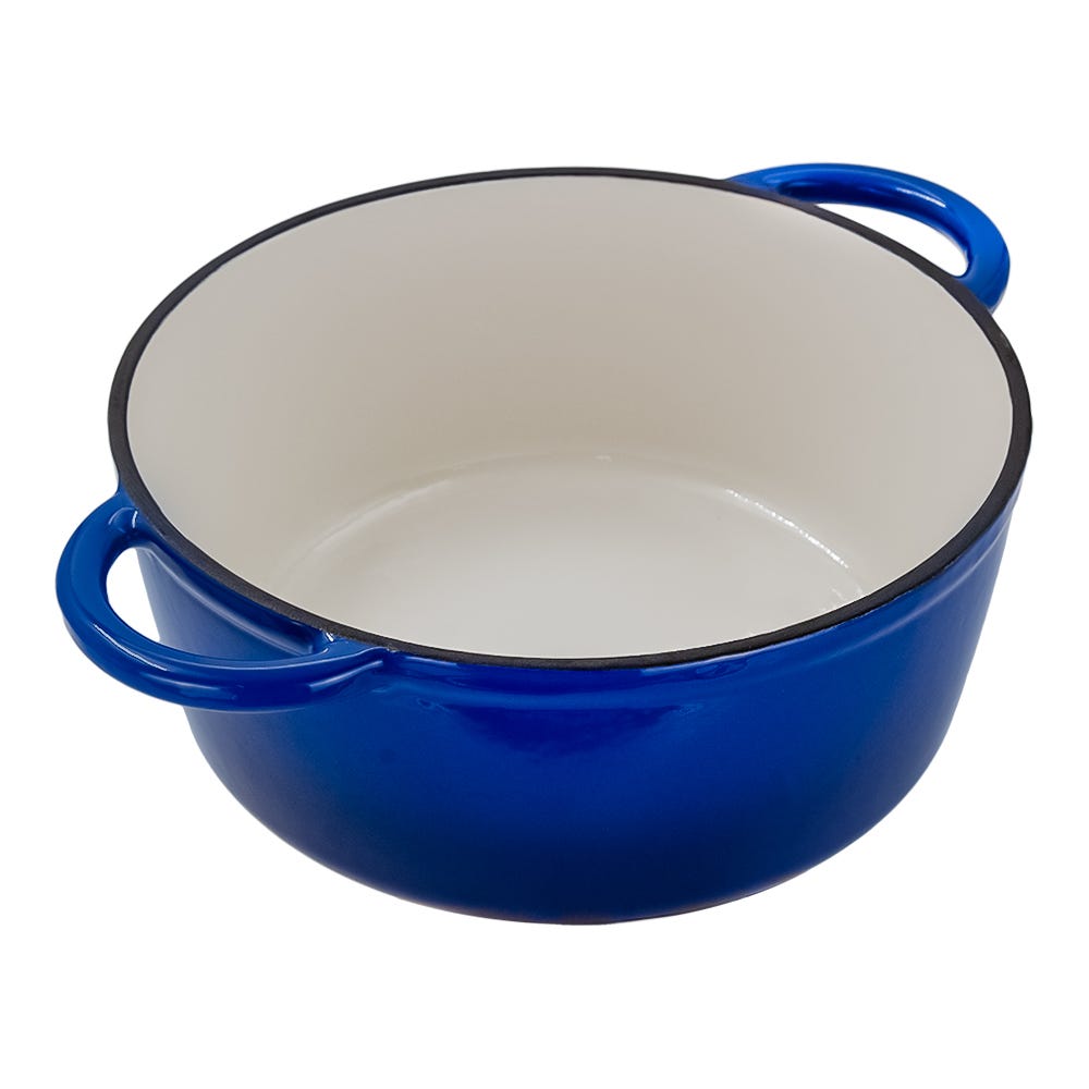 Olla de hierro fundido acabado peltre con tapa 22.4 cm ATA22 Qualité Premium