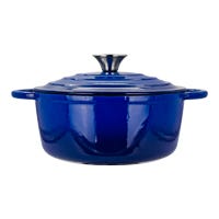 Olla de hierro fundido acabado peltre con tapa 22.4 cm ATA22 Qualité Premium