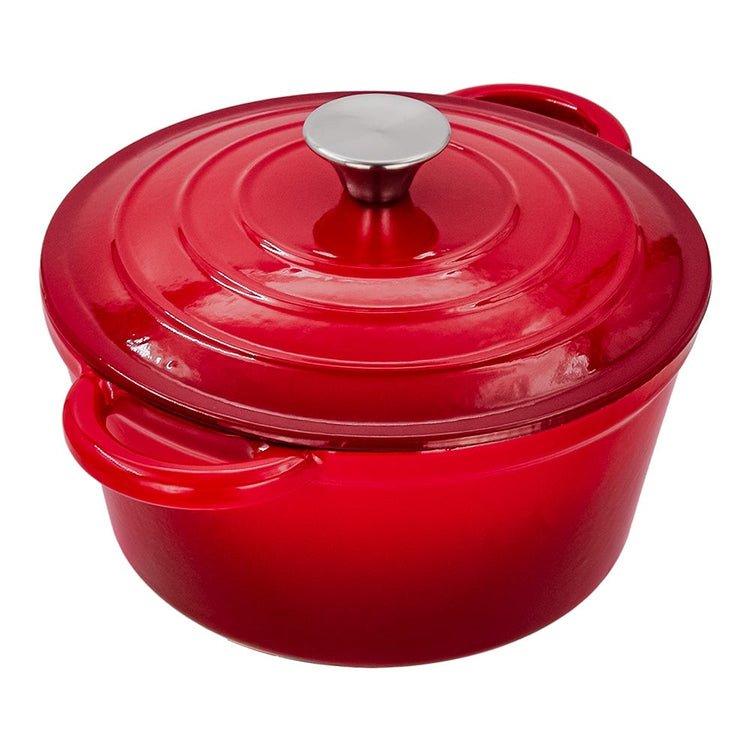 Olla de hierro fundido acabado peltre con tapa 24.1 cm ATA24 Qualité Premium