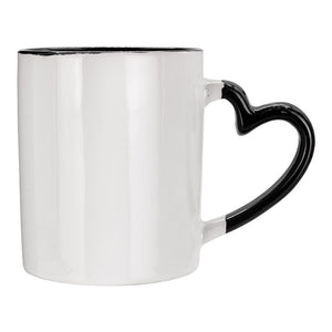 Taza de cerámica gres con mango de corazón 300 ml varios colores ISW04 Home Sweet Home