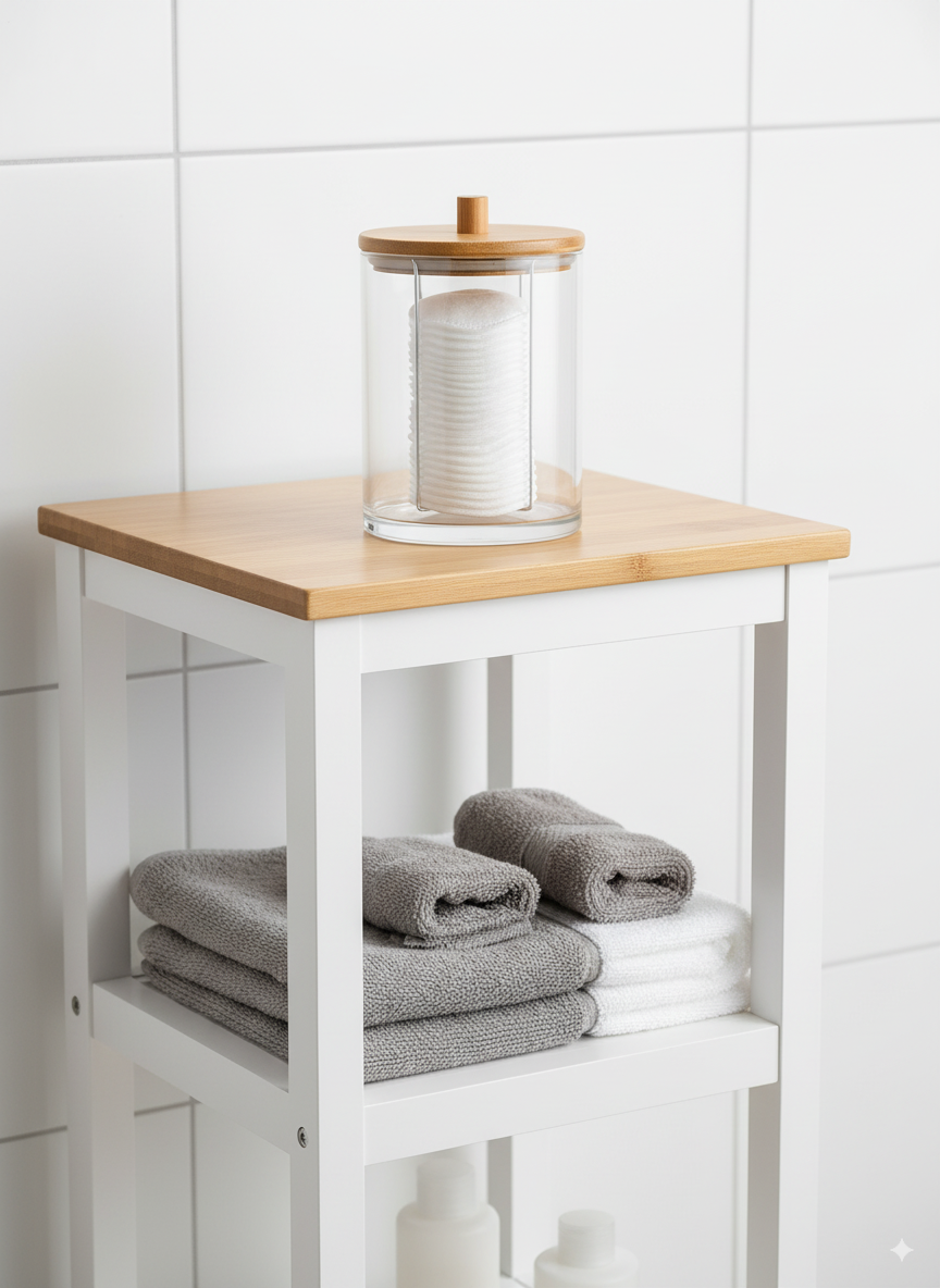 Organizador de poliestireno con tapa de madera ATA2723W Home Addict