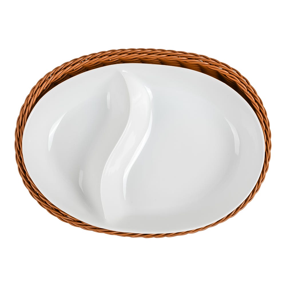 Botanero de cerámica oval 2 cavidades Y2116 Home Sweet Home