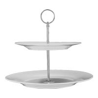 Pastelero 2 niveles de cerámica con base metálica Y100 Home Sweet Home