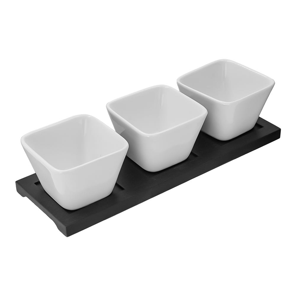 Juego de 3 tazones de cerámica con base YM1019 Home Sweet Home