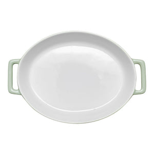 Charola ovalada para hornear de cerámica 36.6 x 24 cm Y2398A-1 Home Sweet Home