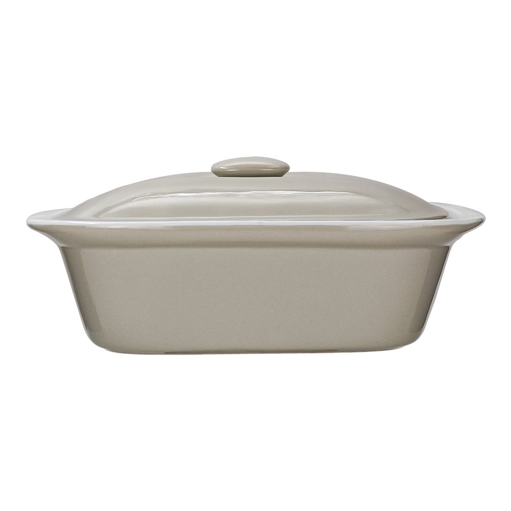 Charola rectangular para hornear de cerámica con tapa 27.4 x 19.7 cm Y1364 Home Sweet Home