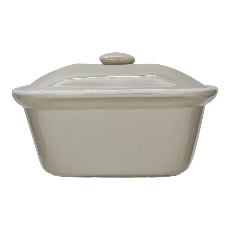 Charola rectangular para hornear de cerámica con tapa 27.4 x 19.7 cm Y1364 Home Sweet Home