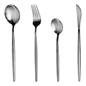 Juego de 16 cubiertos de acero inoxidable negro ATS1226 Acenox