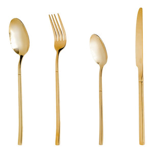 Juego de 16 cubiertos de acero inoxidable dorado ATSC246G Acenox
