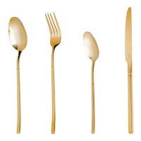 Juego de 16 cubiertos de acero inoxidable dorado ATSC246G Acenox