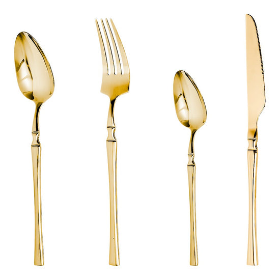 Juego de 16 cubiertos de acero inoxidable dorado ATS248G Acenox