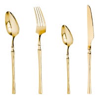 Juego de 16 cubiertos de acero inoxidable dorado ATS248G Acenox