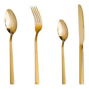 Juego de 16 cubiertos de acero inoxidable dorado ATS249G Acenox