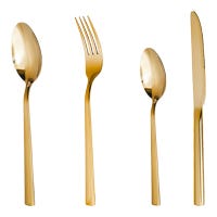 Juego de 16 cubiertos de acero inoxidable dorado ATS249G Acenox