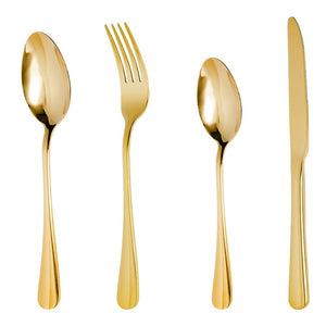 Juego de 16 cubiertos de acero inoxidable dorado ATS250G Acenox