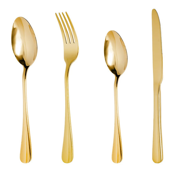 Juego de 16 cubiertos de acero inoxidable dorado ATS250G Acenox