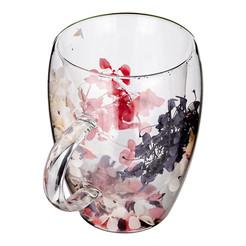 Juego de 2 tazas de doble pared de vidrio borosilicato 280 ml K574 Home Sweet Home