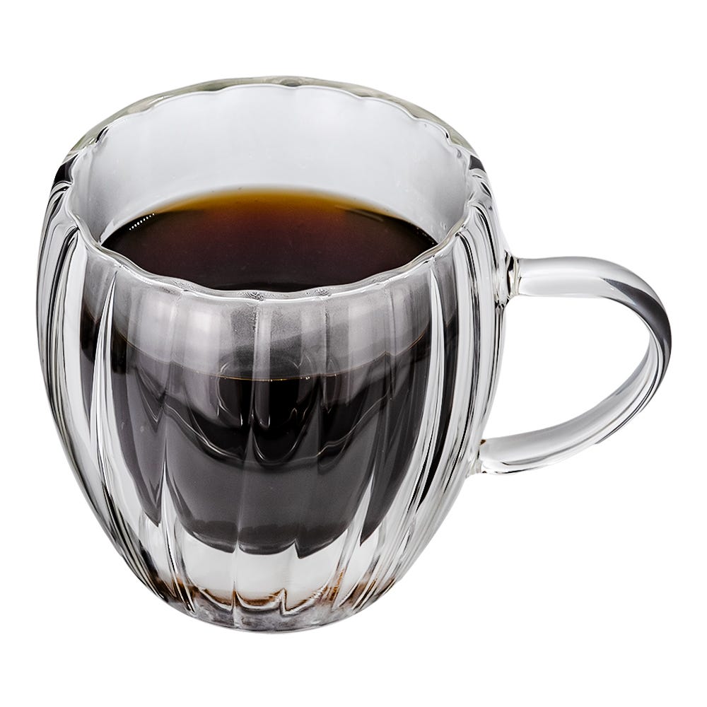 Juego de 2 tazas de doble pared de vidrio borosilicato 200 ml IK588 Home Sweet Home