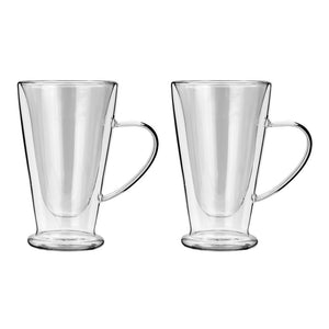Juego de 2 tazas de doble pared de vidrio borosilicato 350 ml IK586 Home Sweet Home