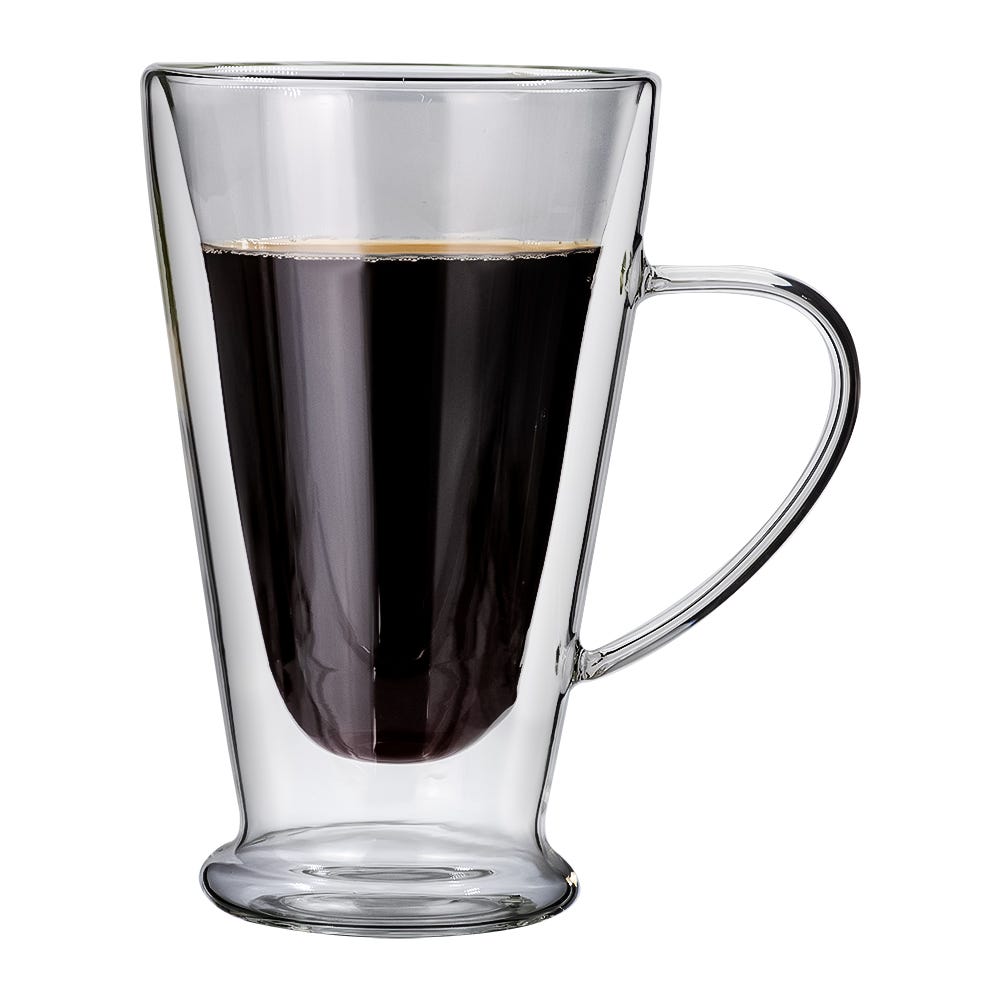 Juego de 2 tazas de doble pared de vidrio borosilicato 350 ml IK586 Home Sweet Home