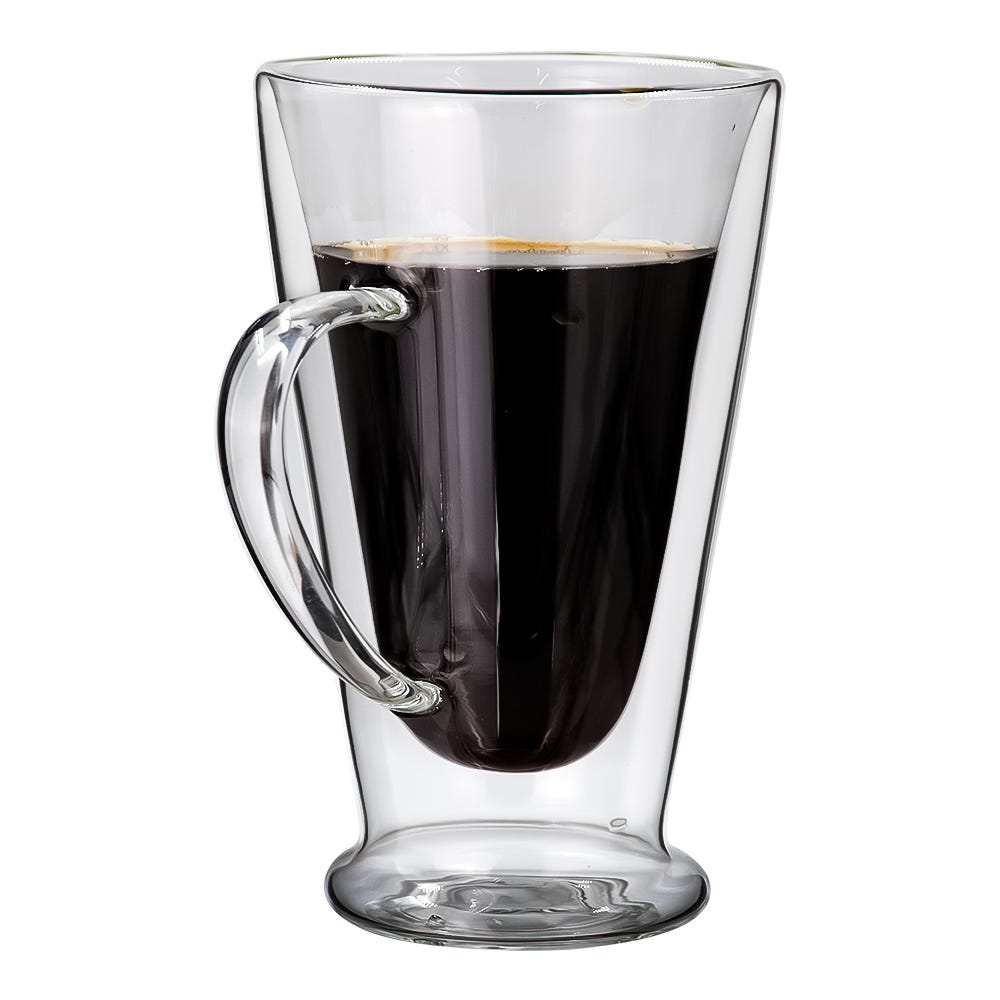 Juego de 2 tazas de doble pared de vidrio borosilicato 350 ml IK586 Home Sweet Home