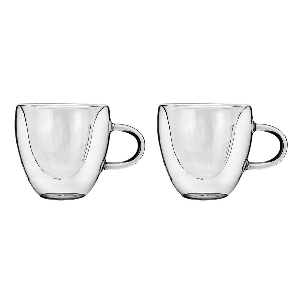 Juego de 2 tazas de doble pared de vidrio borosilicato 200 ml IK563 Home Sweet Home