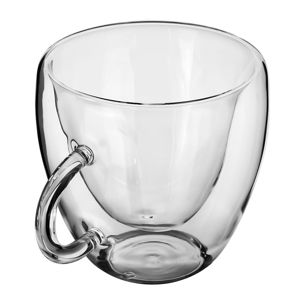 Juego de 2 tazas de doble pared de vidrio borosilicato 200 ml IK563 Home Sweet Home