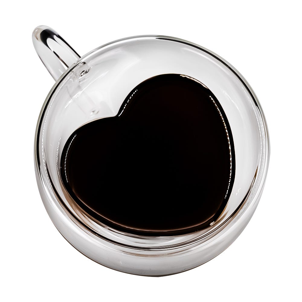 Juego de 2 tazas de doble pared de vidrio borosilicato 200 ml IK563 Home Sweet Home