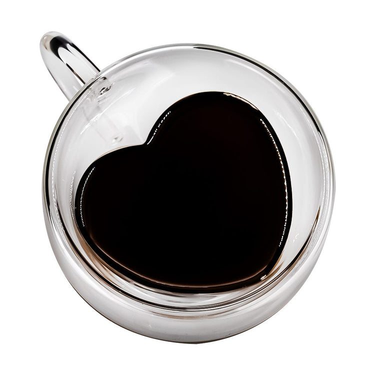 Juego de 2 tazas de doble pared de vidrio borosilicato 200 ml IK563 Home Sweet Home