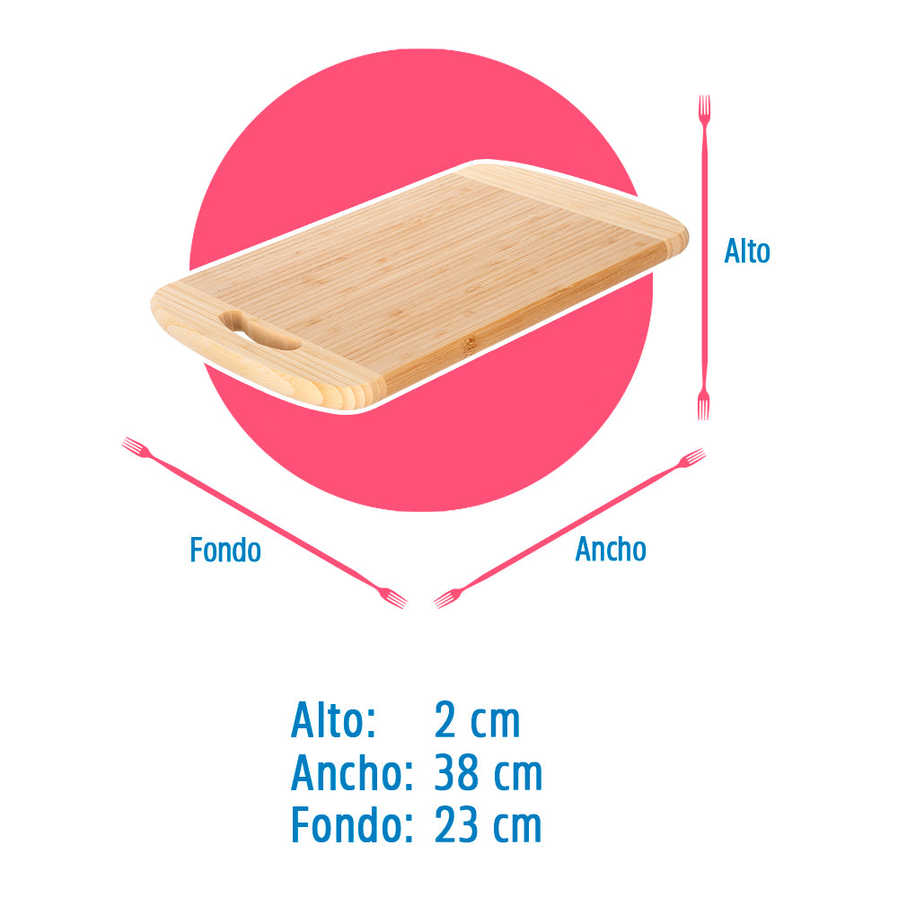 Tabla para picar de bambú 38 x 23 cm ATA79 Home Sweet Home