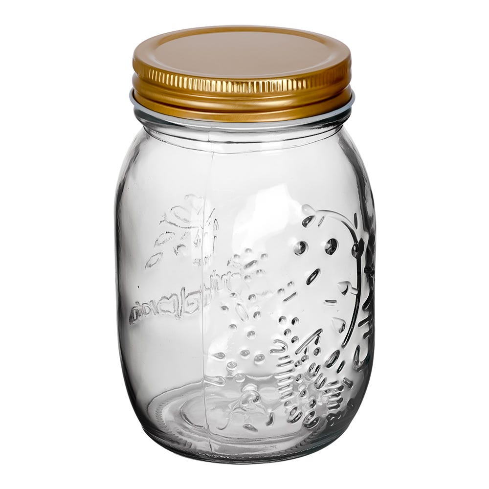 Frasco de vidrio con tapa 500 ml A2532C Home Sweet Home