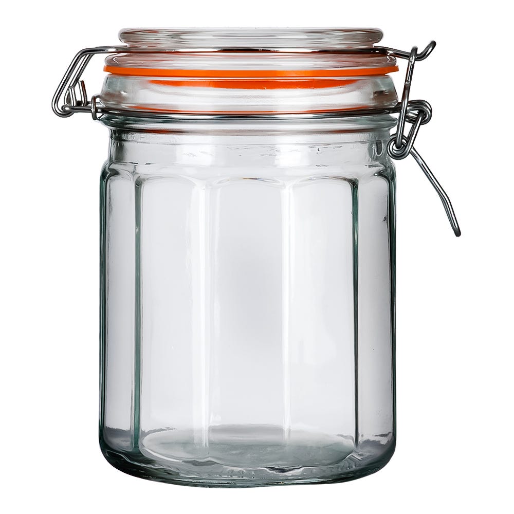 Frasco de vidrio hermético con tapa 720 ml A2570A Home Sweet Home