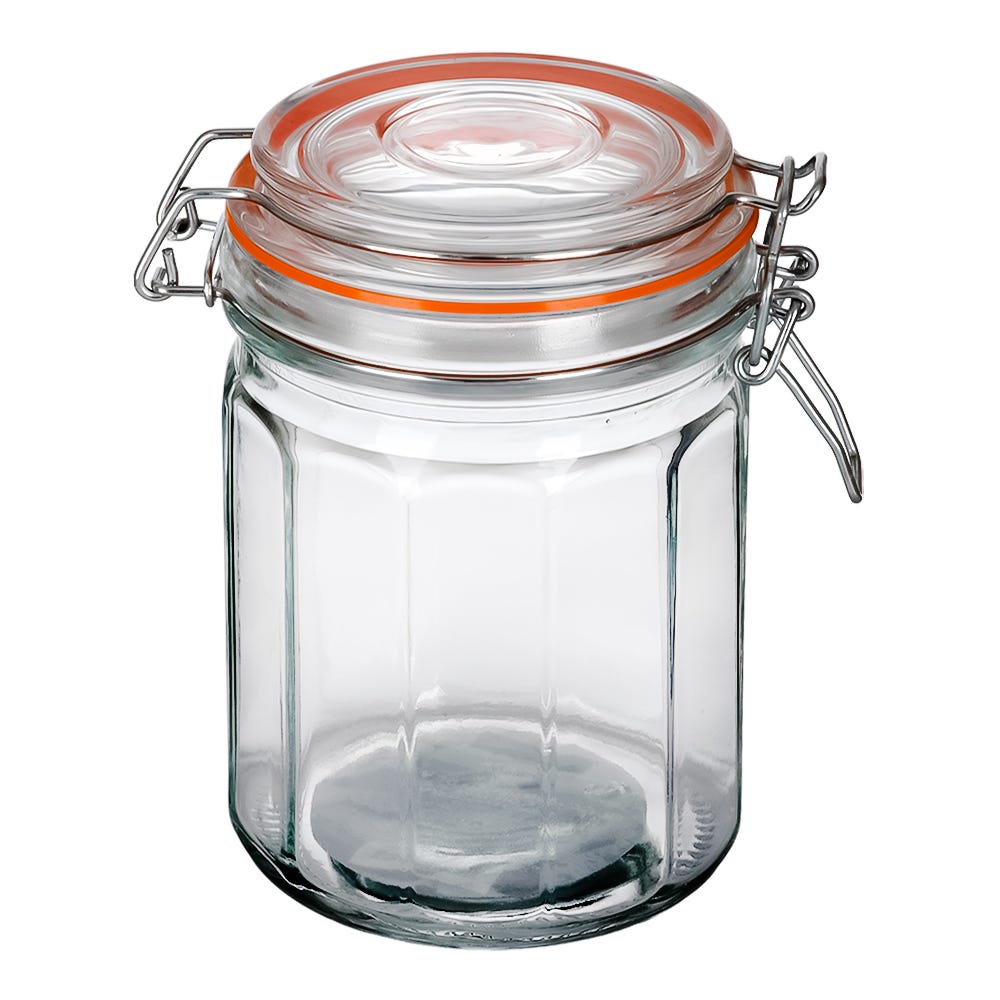 Frasco de vidrio hermético con tapa 720 ml A2570A Home Sweet Home