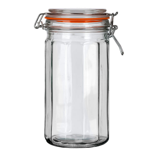 Frasco de vidrio hermético con tapa 940 ml A2570B Home Sweet Home