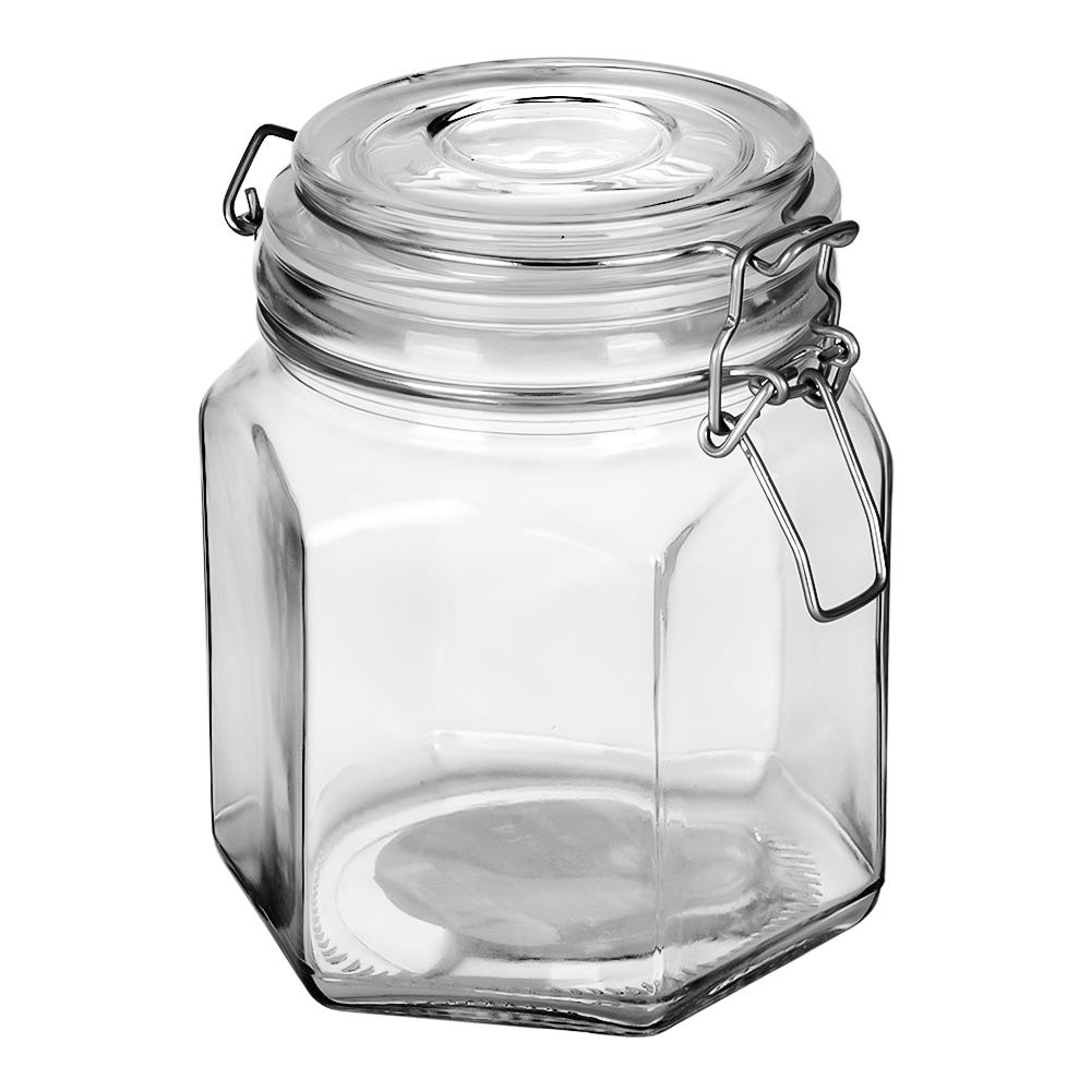 Frasco de vidrio hermético con tapa 800 ml A2571A Home Sweet Home