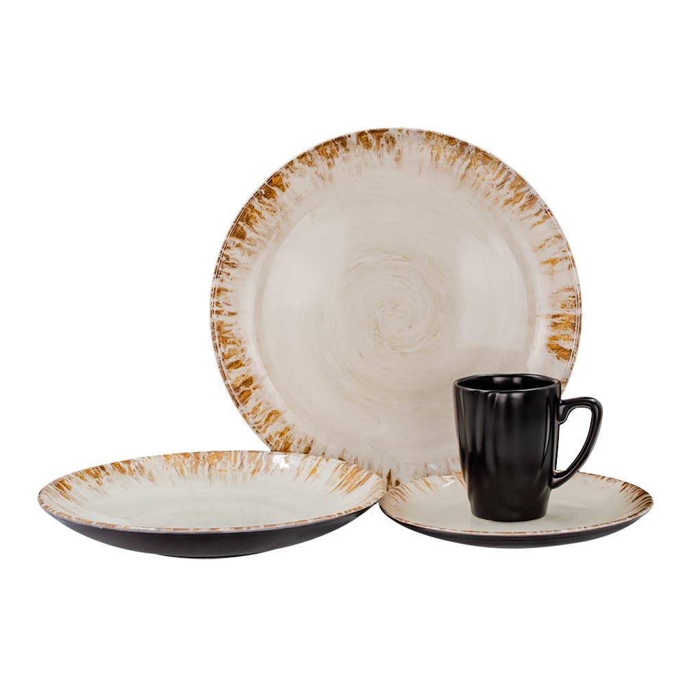 Vajilla de cerámica de 16 piezas Seycheles Alleanza