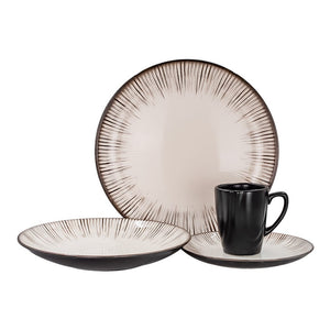Vajilla de cerámica de 16 piezas Haya Alleanza