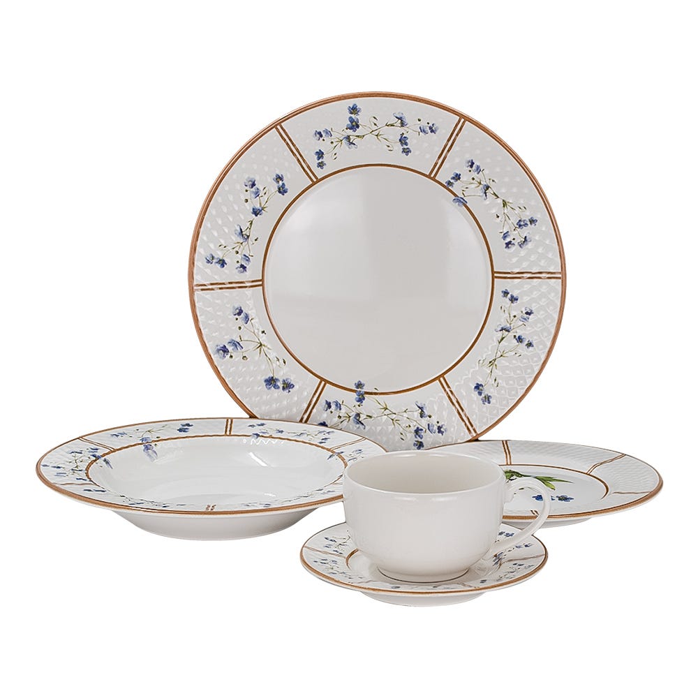 Vajilla de cerámica de 20 piezas Heritage Alleanza